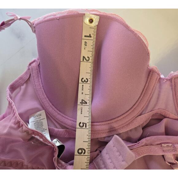 Vintage Y2K Slip Dress Nighty Babydoll Cami Robe Large Lavender Sheer Ruffle - Picture 13 of 13